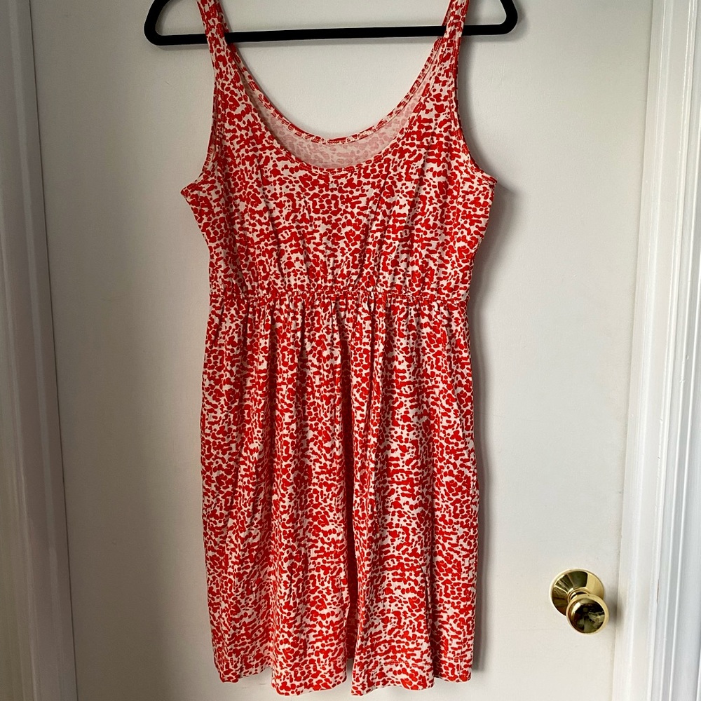 H&M M Orange & White Spot Print Sundress